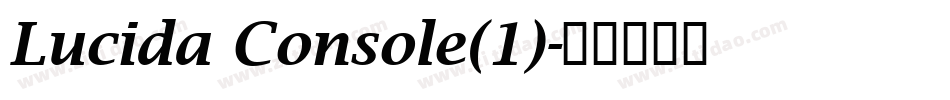 Lucida Console(1)字体转换